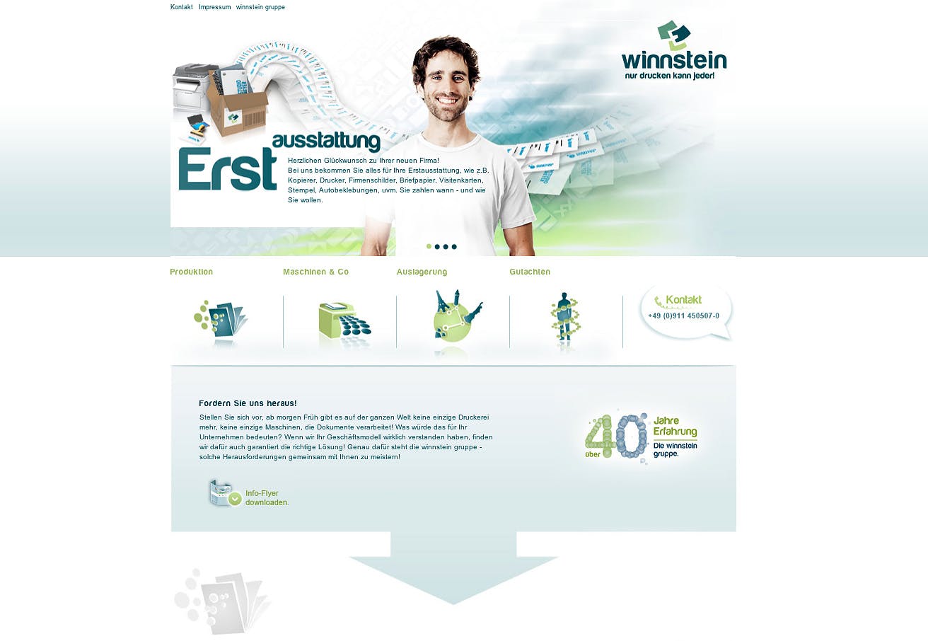 Winnstein Print Consulting Website Screenshot