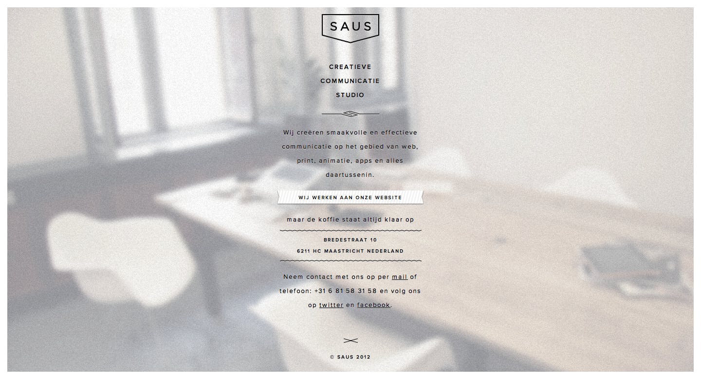 Saus Website Screenshot