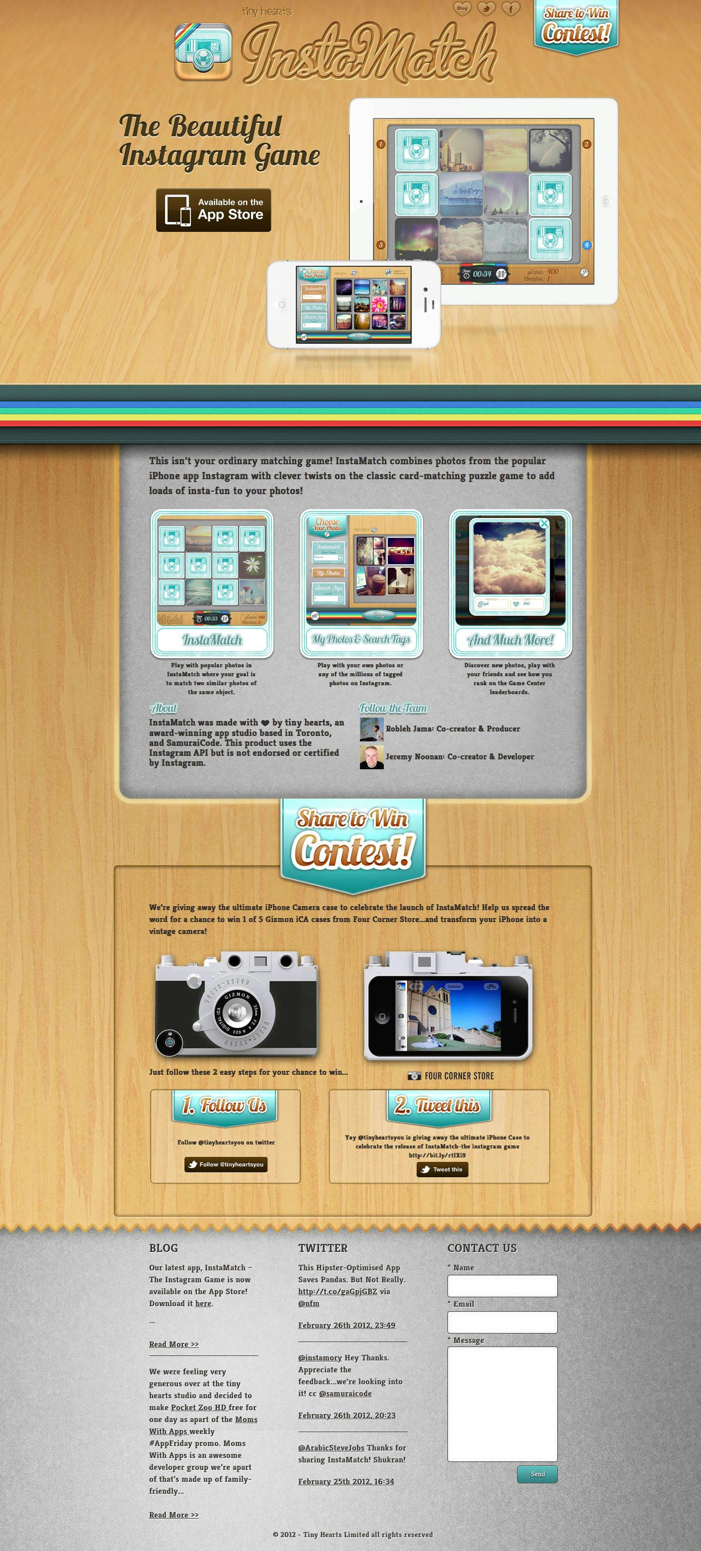 InstaMatch Website Screenshot
