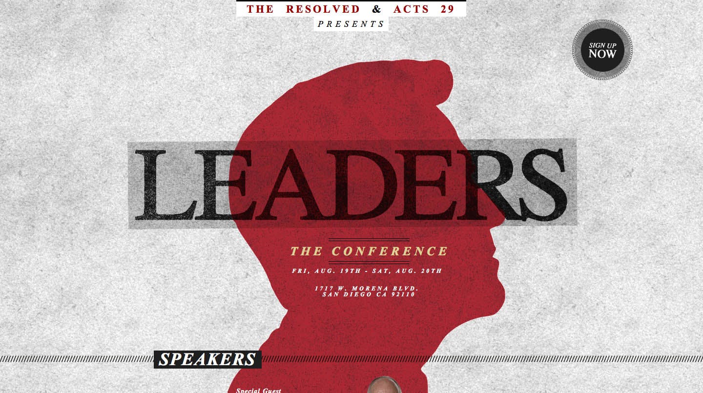 Leaders – The Conference Website Screenshot