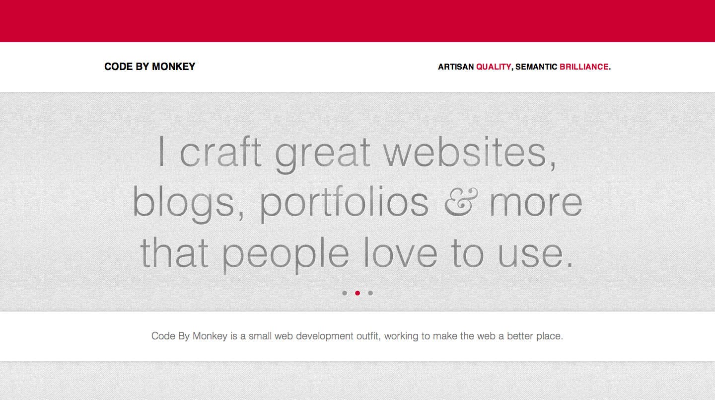 Code by Monkey Website Screenshot