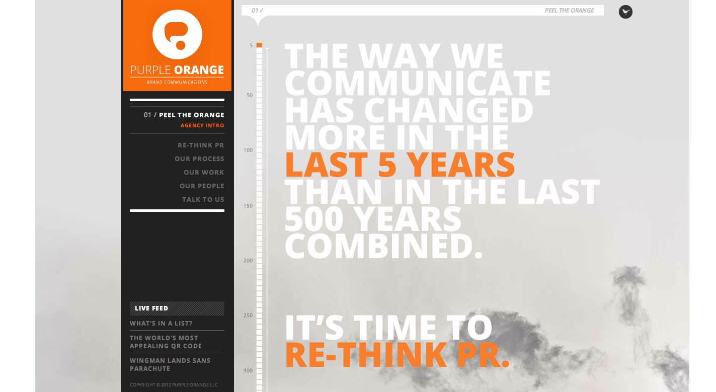 Purple Orange Website Screenshot