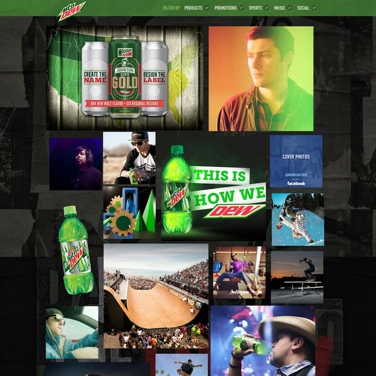Mountain Dew Website Screenshot