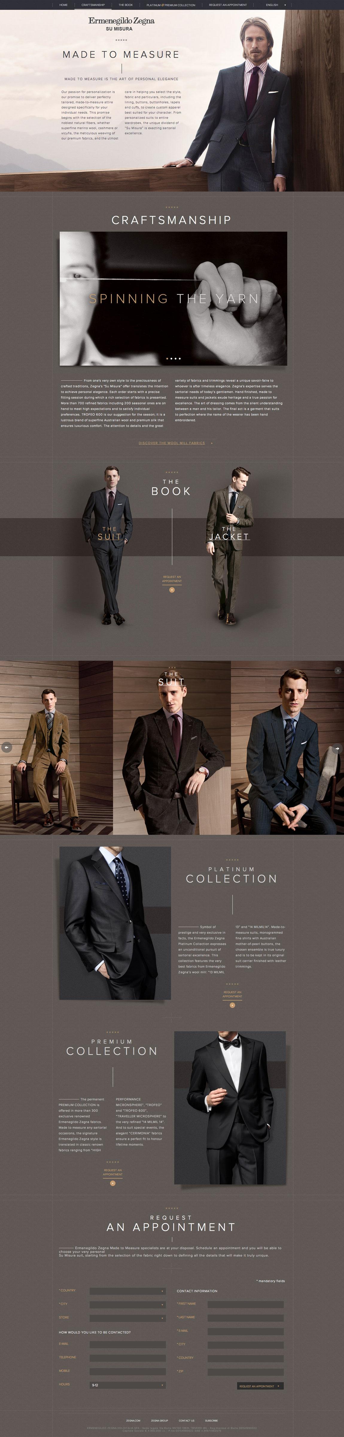 Su Misura – Ermenegildo Zegna - One Page Website Award Su Misura – Ermenegildo Zegna - One Page Website Award