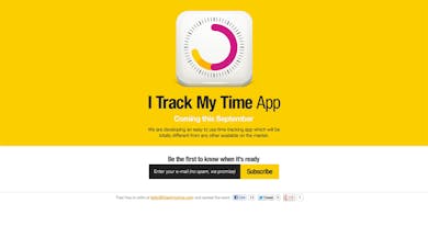 iTrackMyTime iPhone app Thumbnail Preview