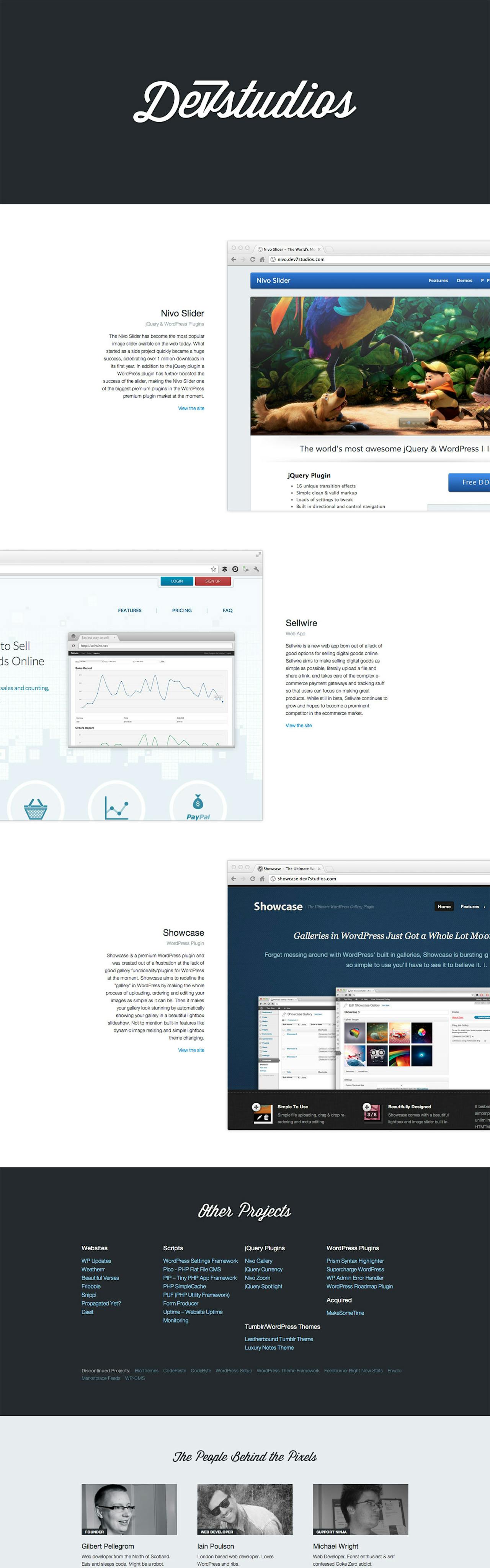 Dev7studios Website Screenshot