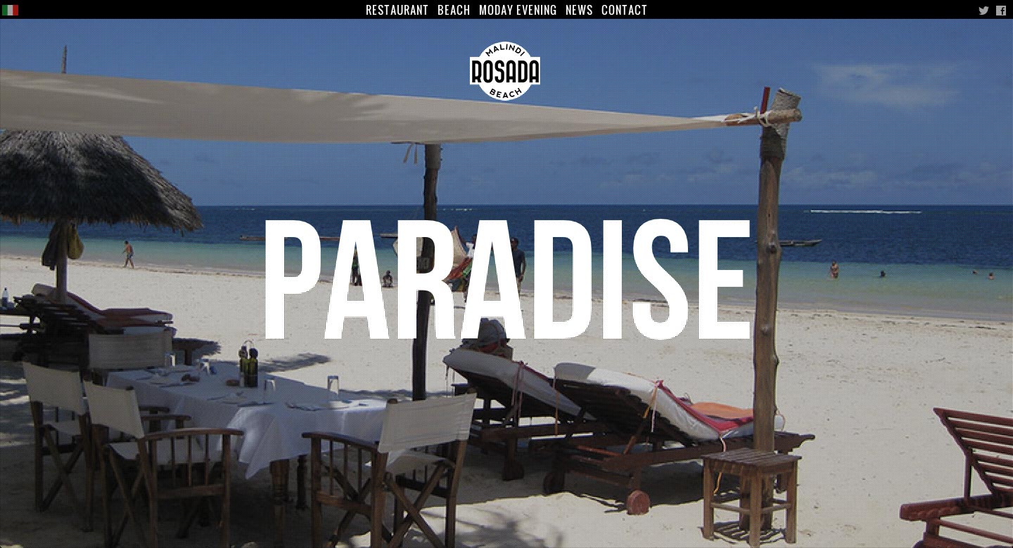 Rosada Beach Bar Website Screenshot