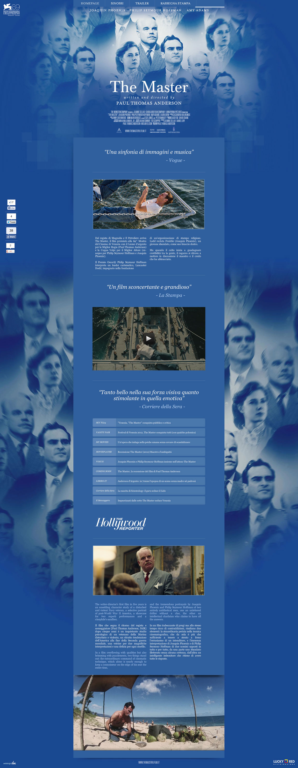 The Master Website Screenshot