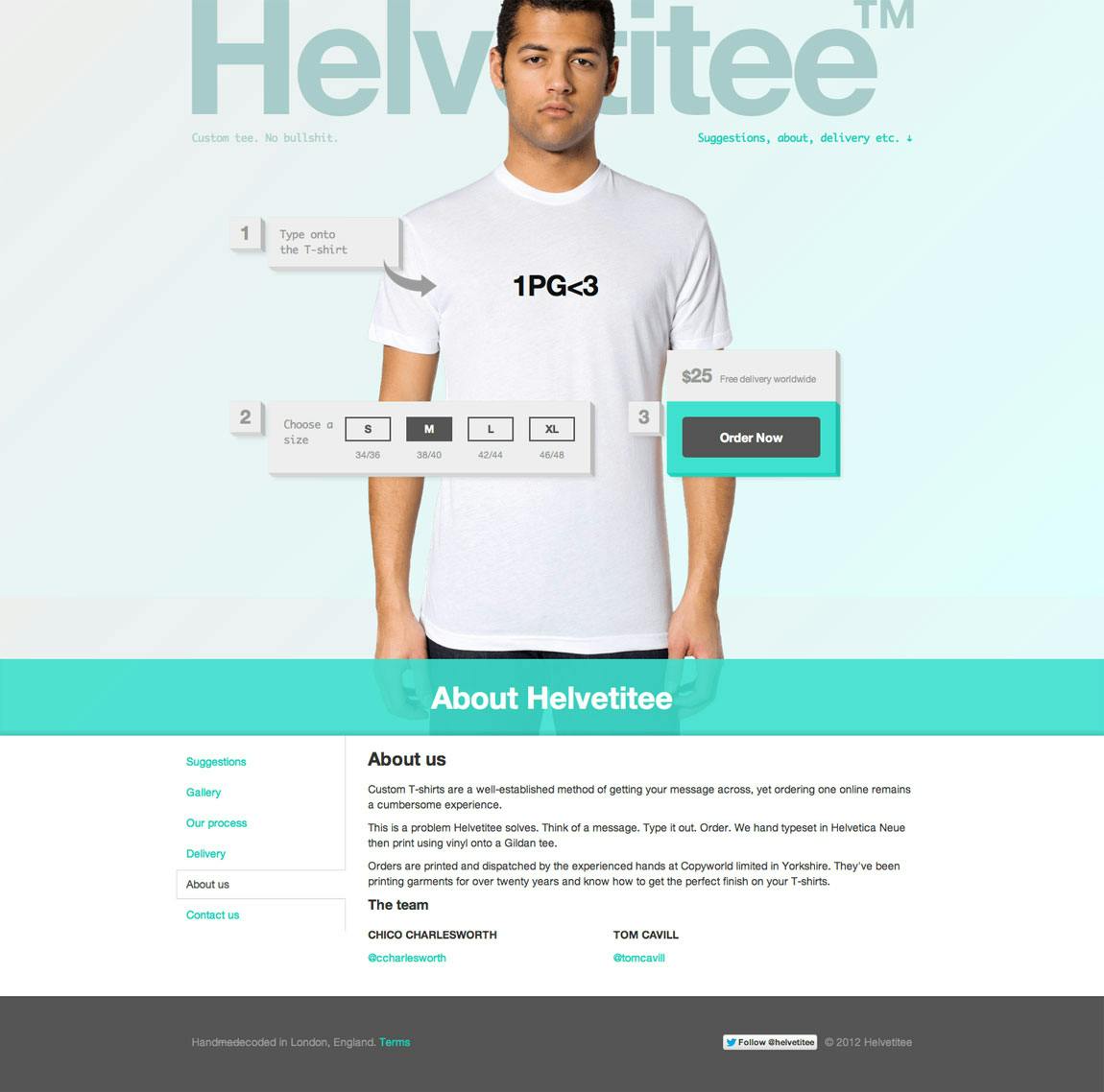 Helvetitee Website Screenshot