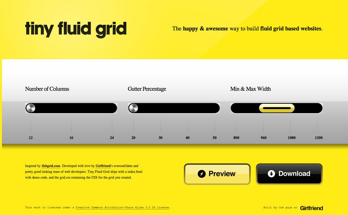 Tiny Fluid Grid Website Screenshot