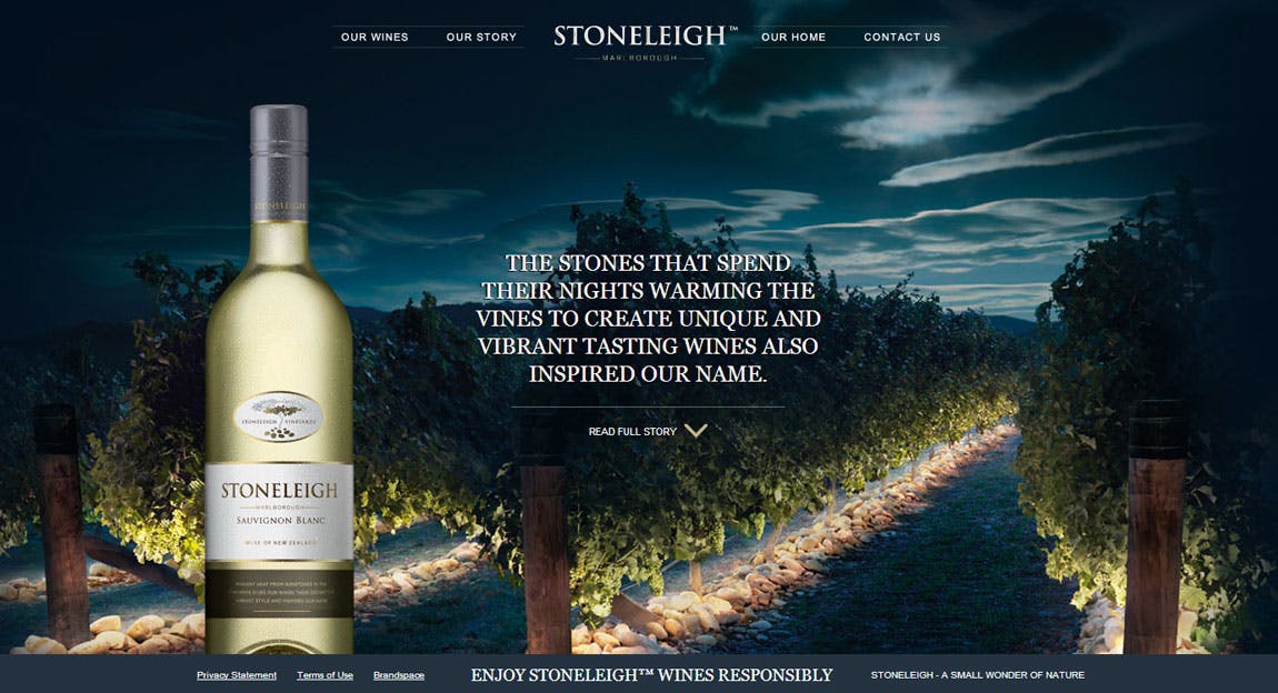Stoneleigh Wines Website Screenshot