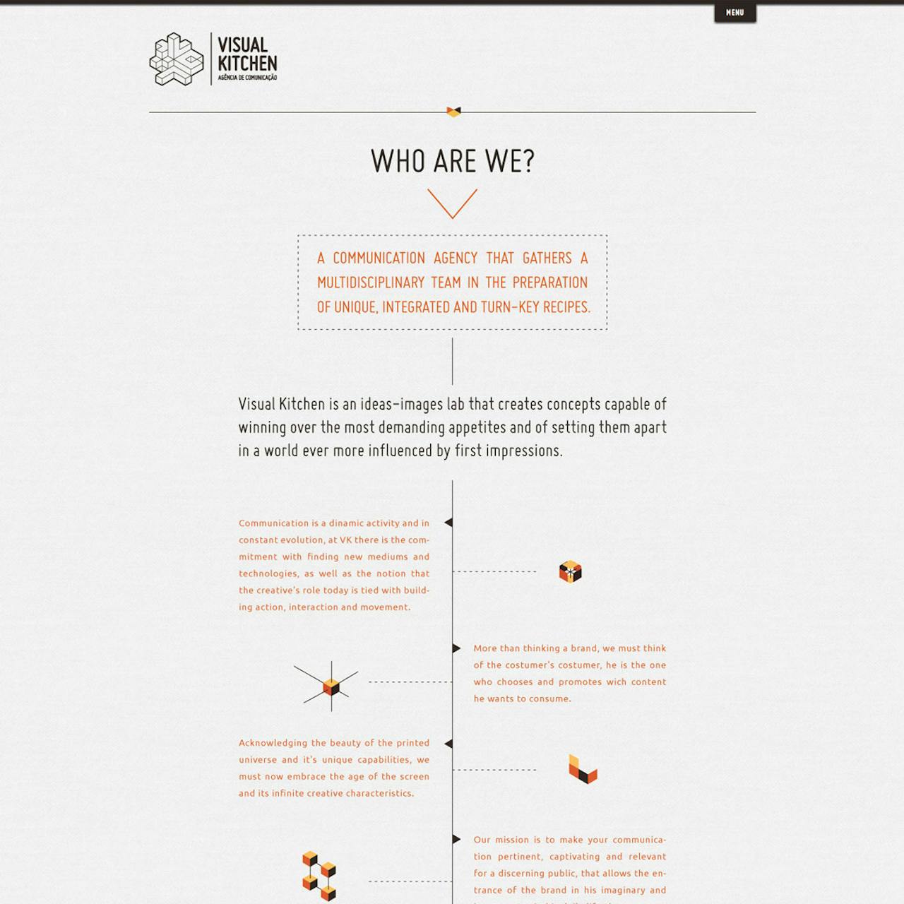 Visual Kitchen Website Screenshot