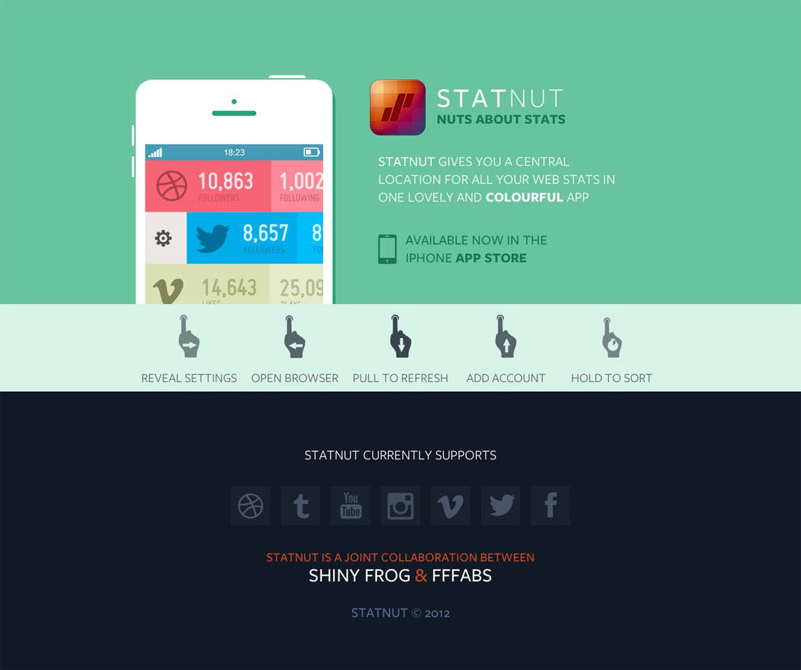 StatNut App Website Screenshot