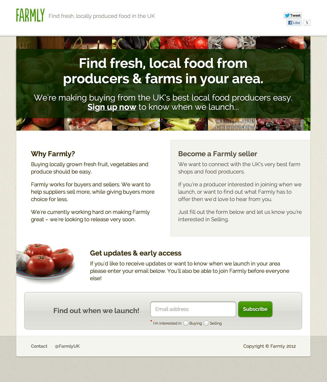 Farmly Website Screenshot