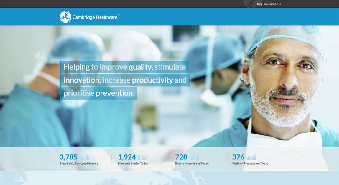 Cambridge Healthcare Website Screenshot