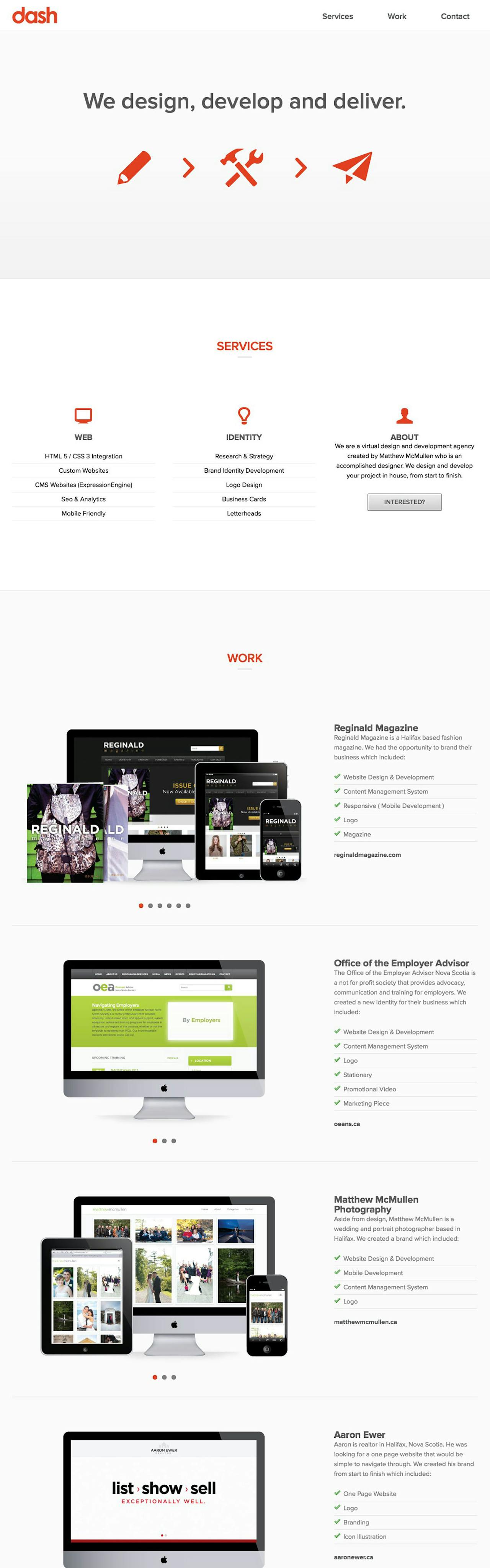 Dash – Creative Branding Website Screenshot