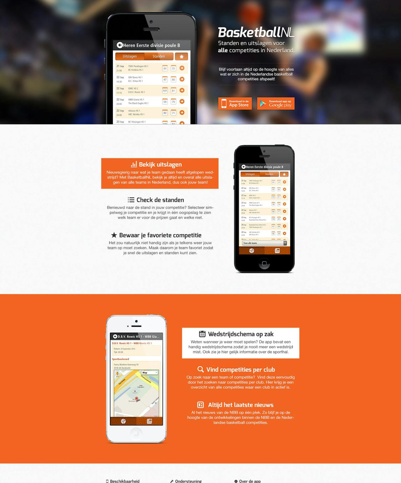 BasketballNL Website Screenshot