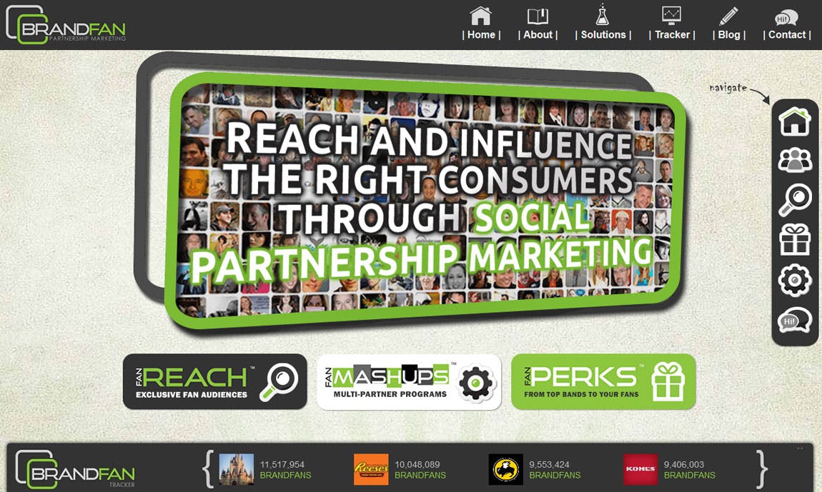 Brandfan Partnership Marketing Website Screenshot