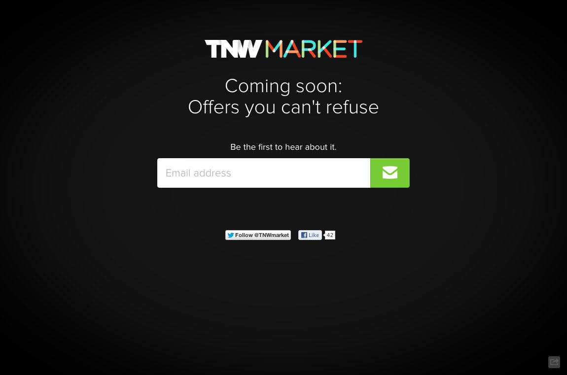 TNW Market Website Screenshot