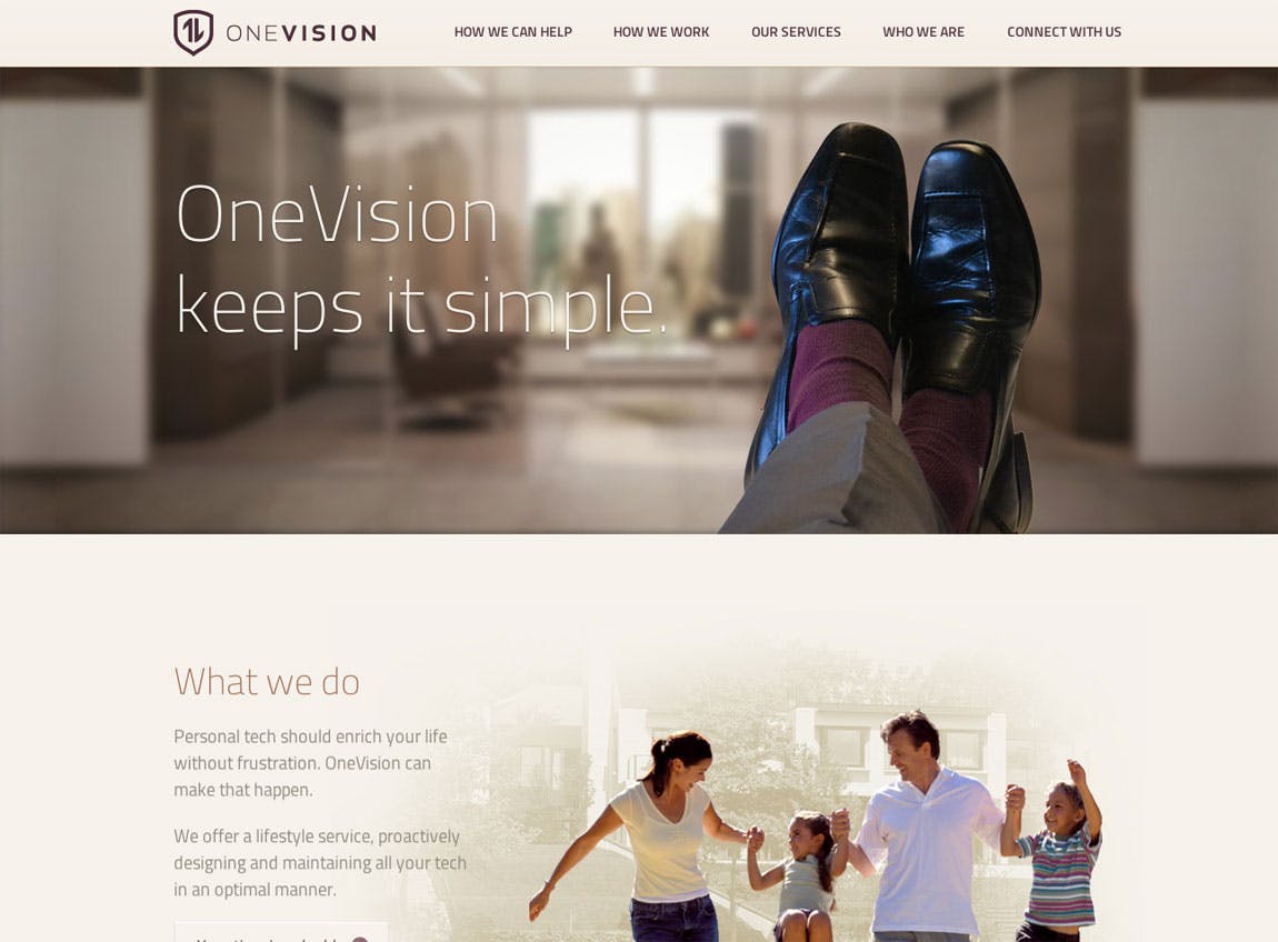 OneVision Website Screenshot