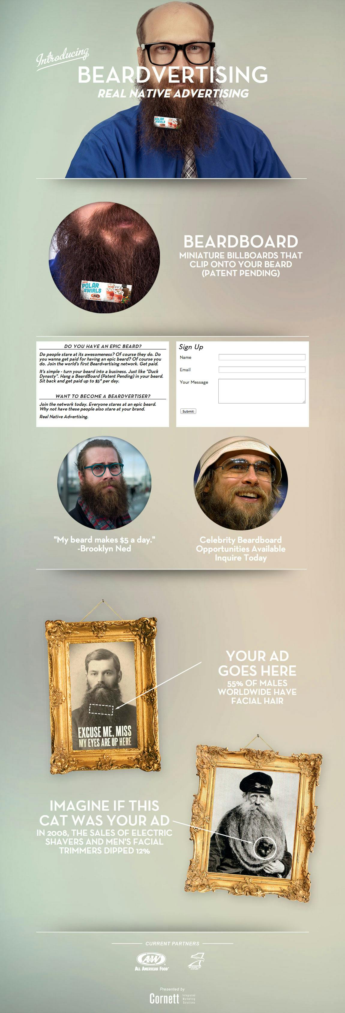 Beardvertising Website Screenshot
