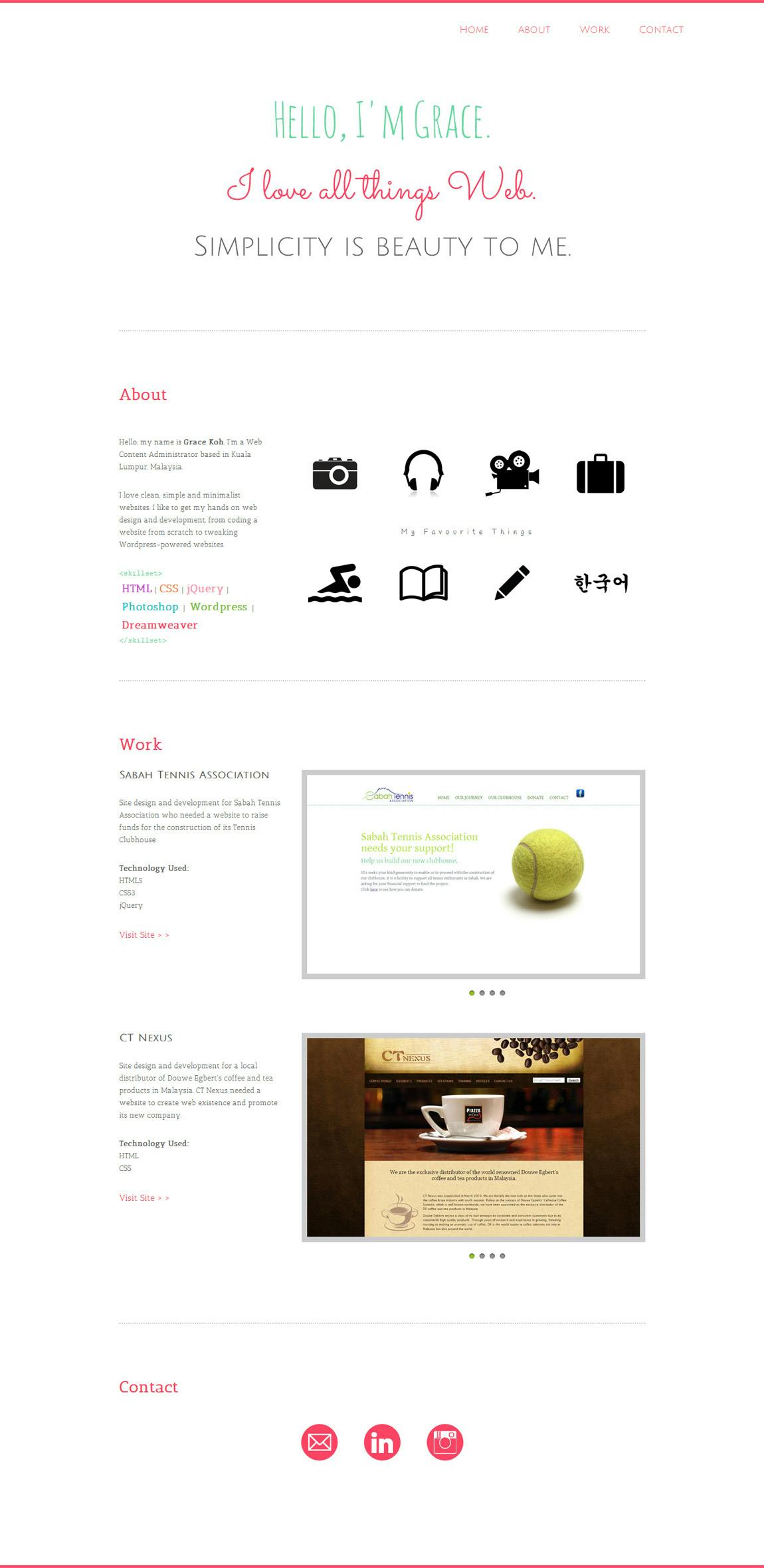 Grace Koh Website Screenshot