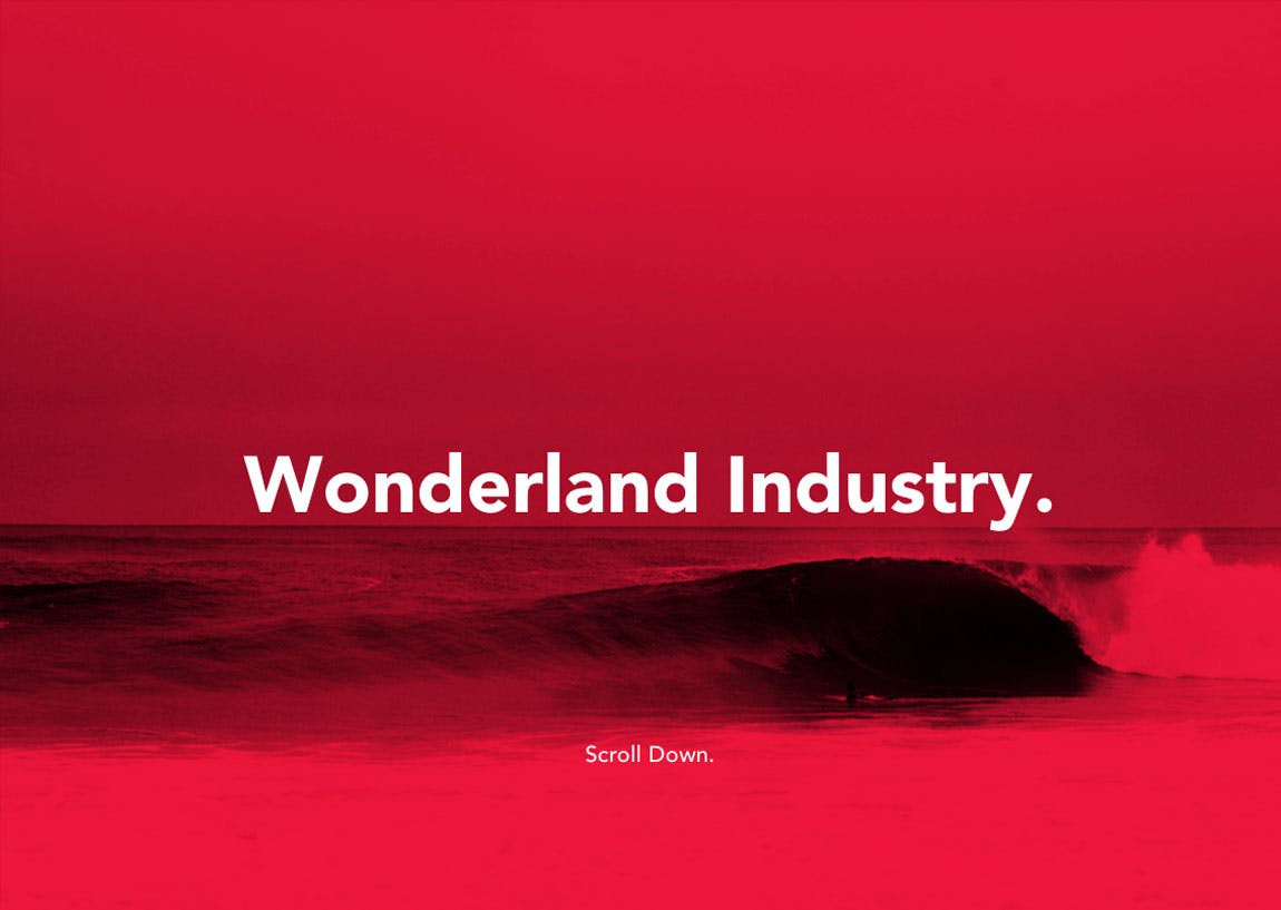 Wonderland Industry Website Screenshot