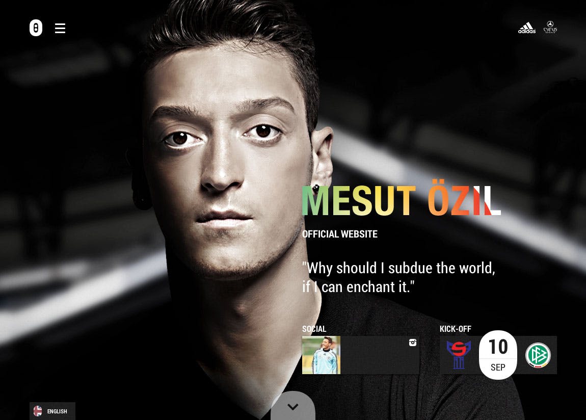 Mesut Özil Website Screenshot