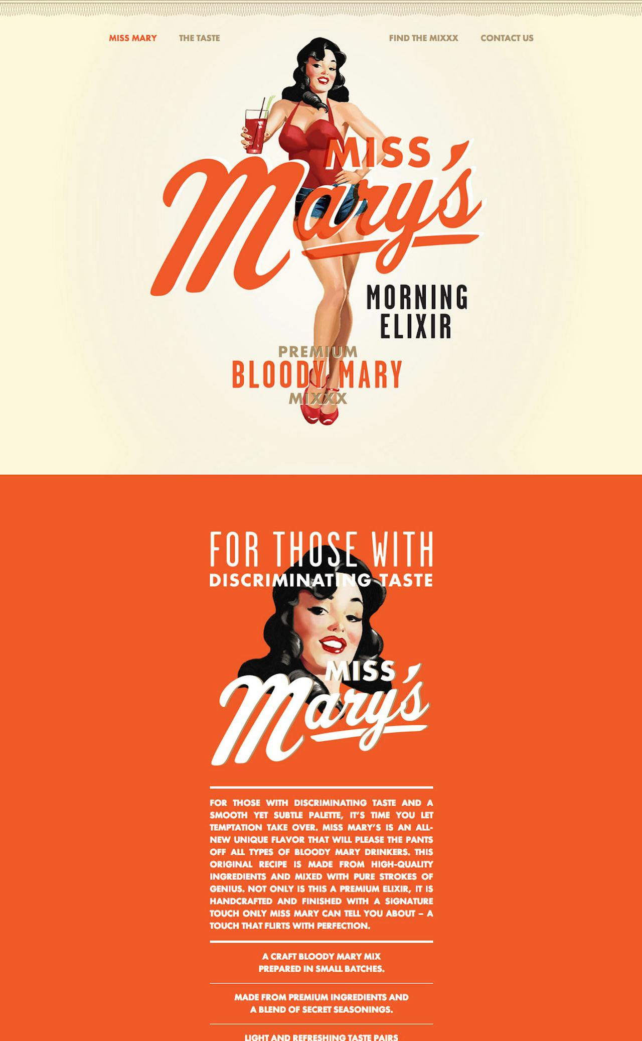 Miss Mary’s Morning Elixir Website Screenshot