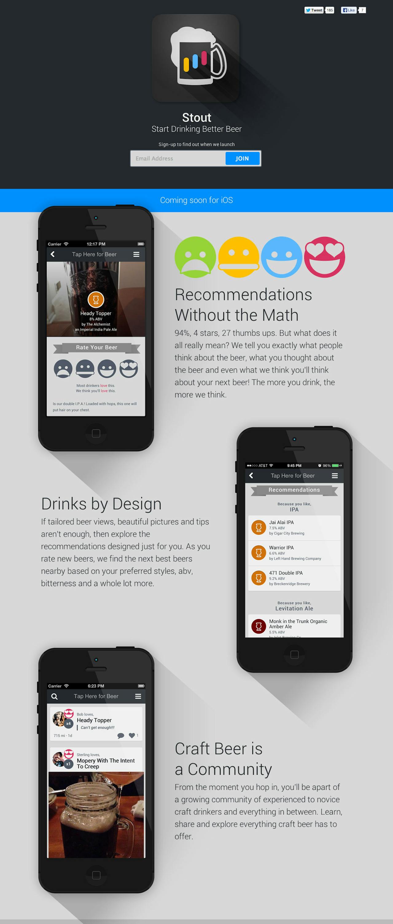 Stout Website Screenshot
