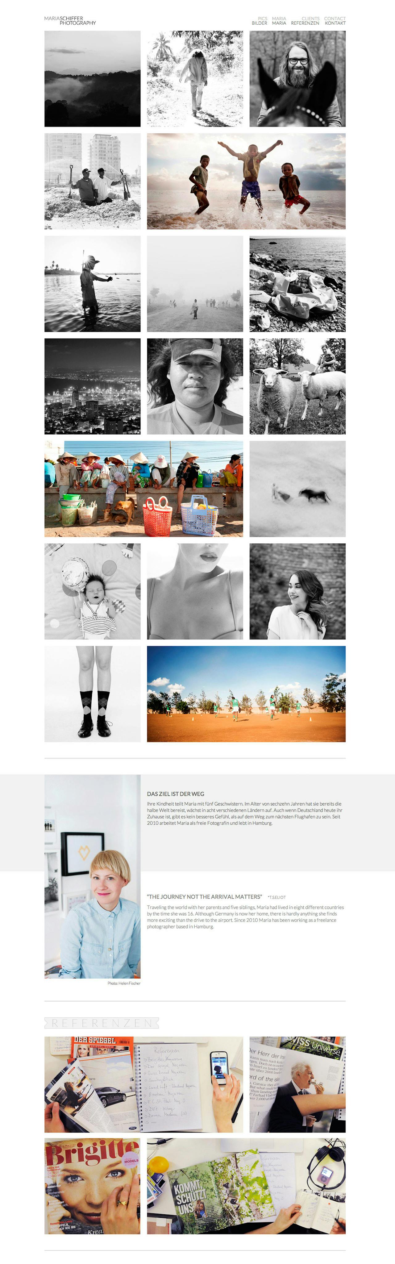 Maria Schiffer Photography Website Screenshot