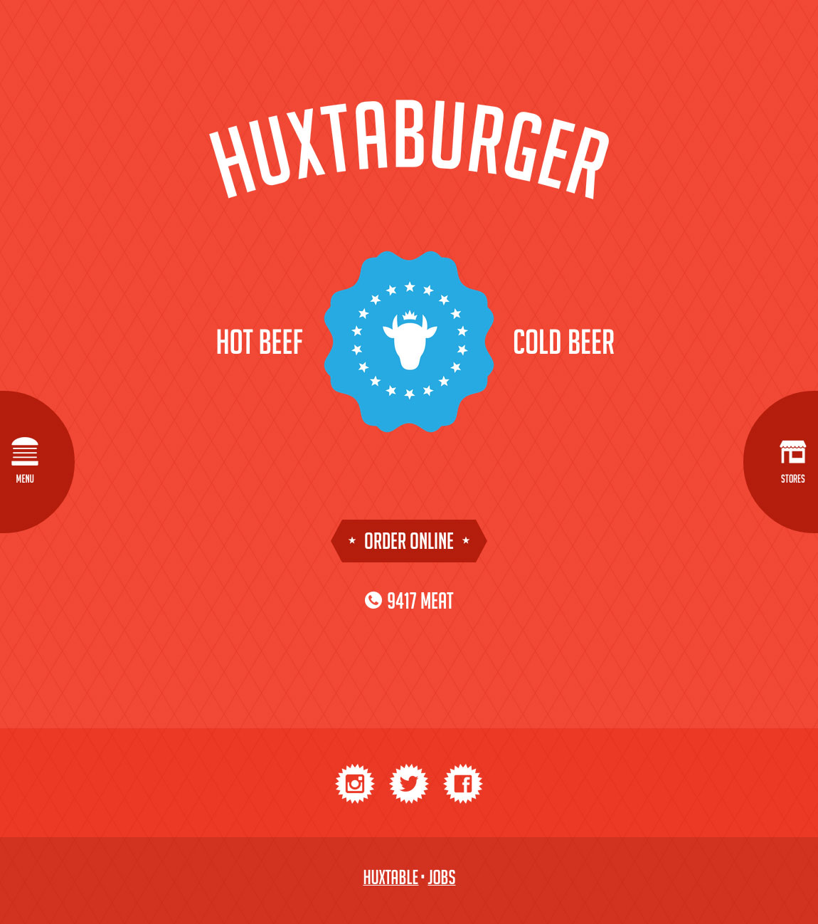 Huxtaburger Website Screenshot