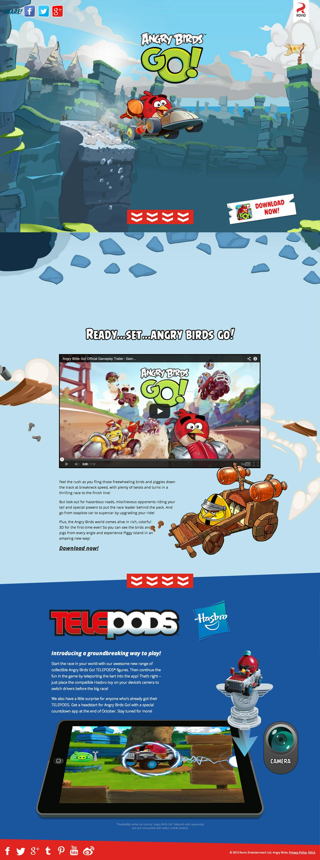 Angry Birds GO! Website Screenshot