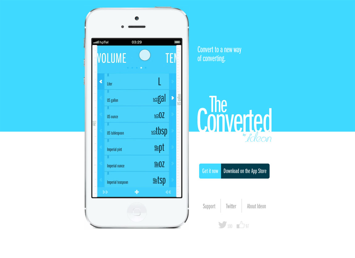 The Converted Website Screenshot