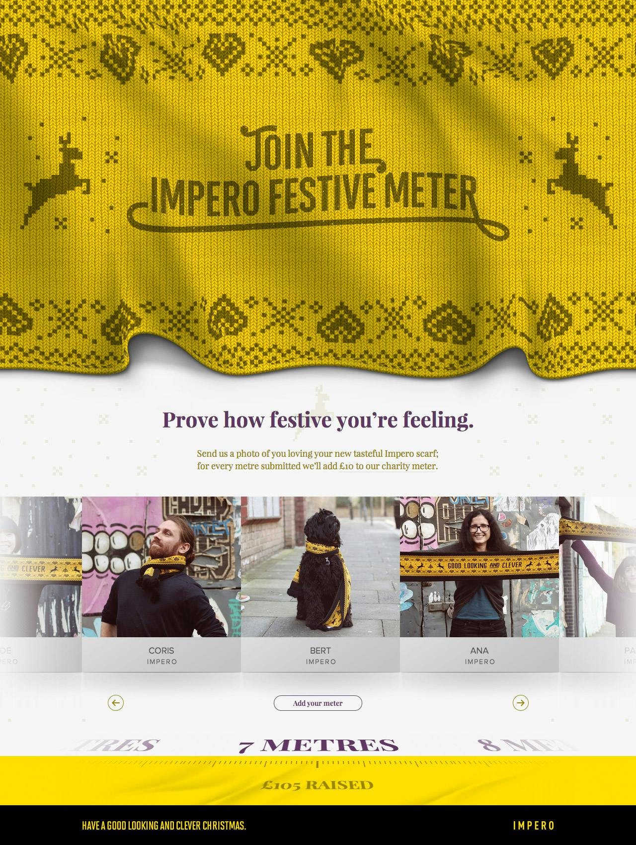 The Impero Festive Meter Website Screenshot