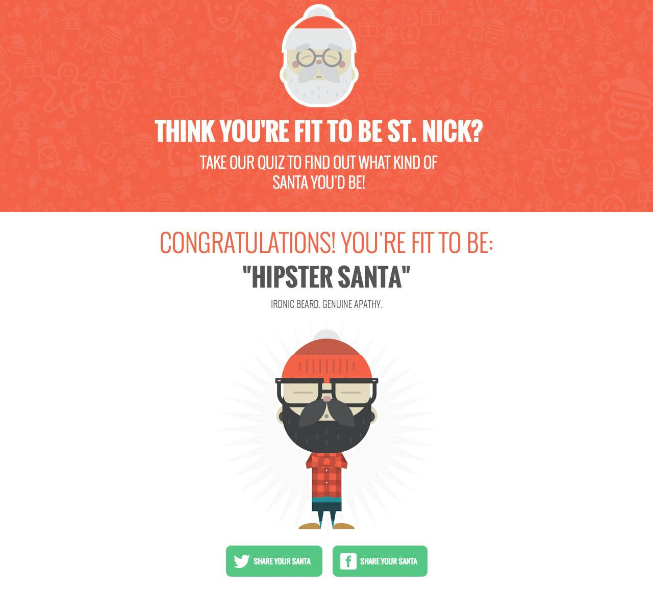 Who’s your Santa? Website Screenshot