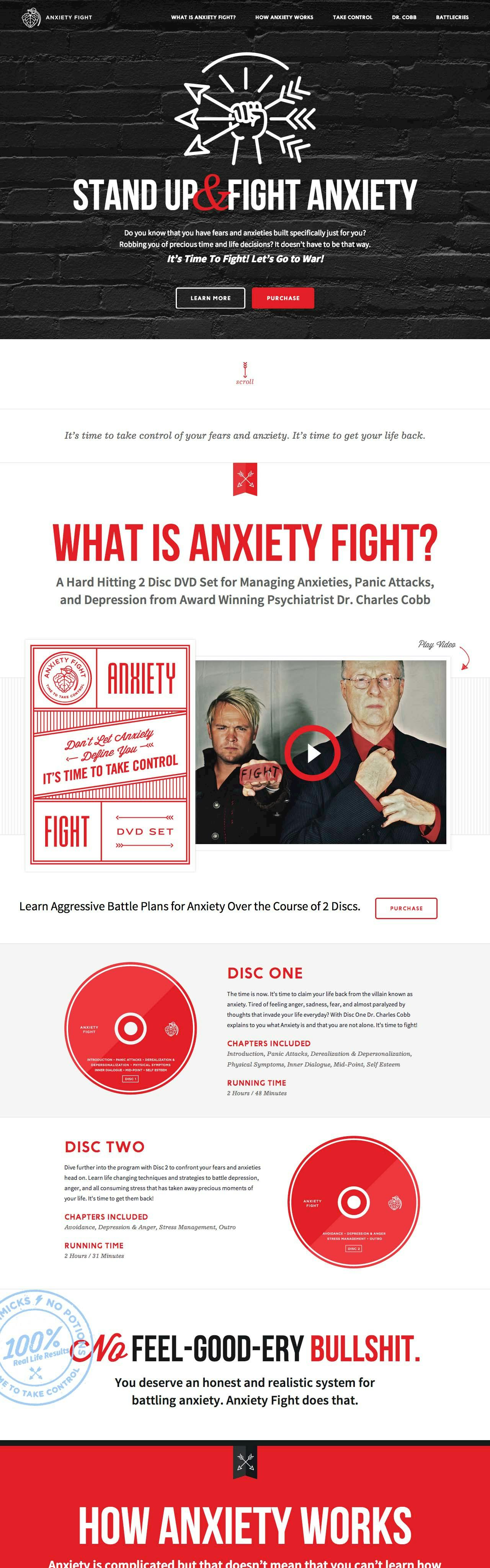 Anxiety Fight Website Screenshot