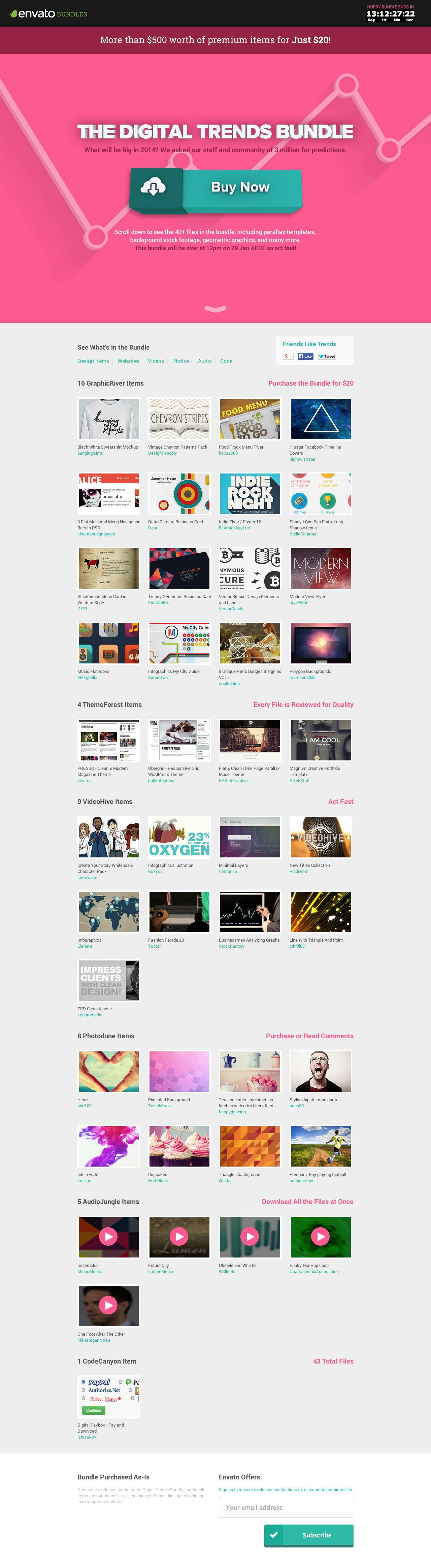 The Digital Trends Bundle Website Screenshot