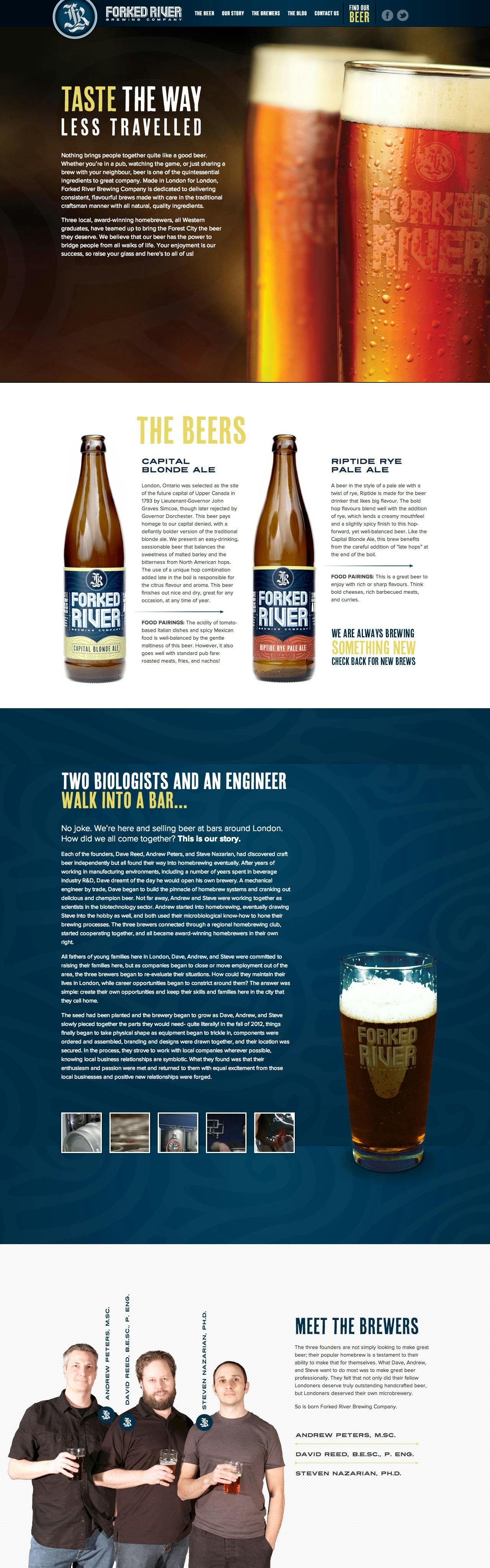 Forked River Brewing Company Website Screenshot