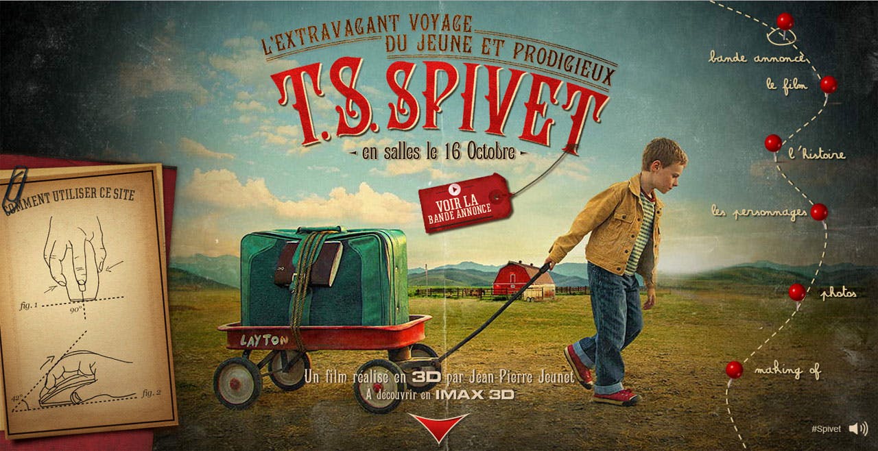 Gaumont T.S. Spivet Website Screenshot