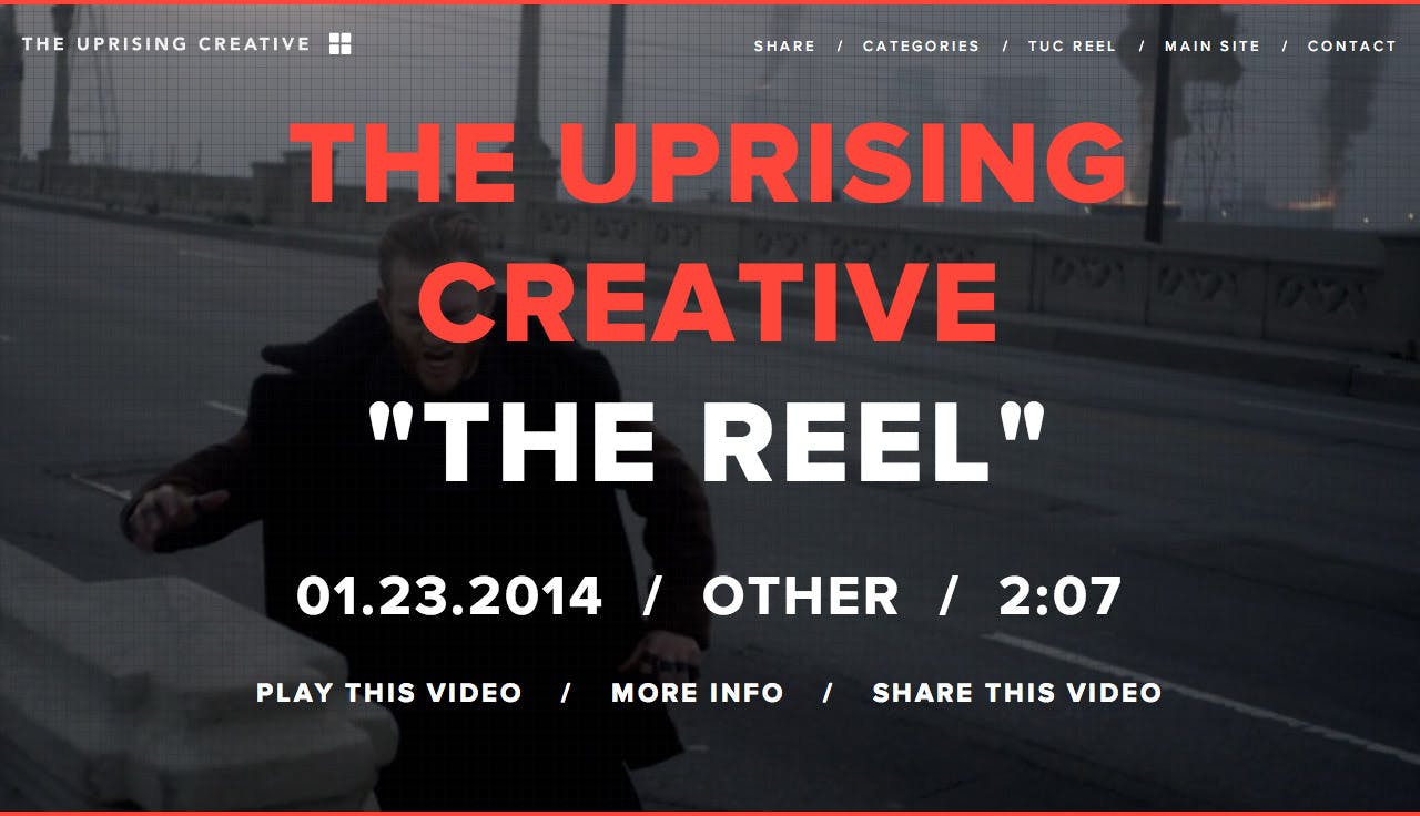 The Uprising Creative Website Screenshot