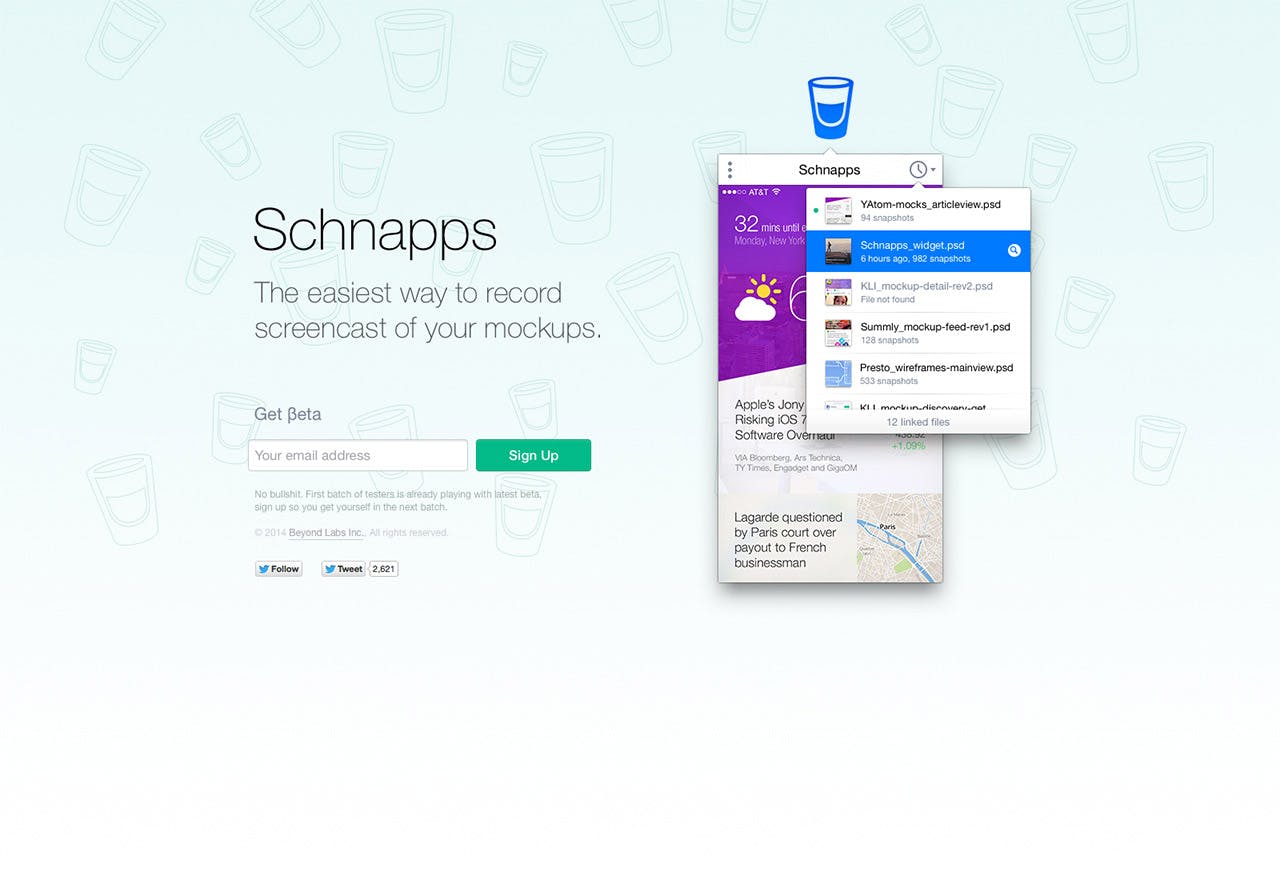 Schnapps for Mac Website Screenshot