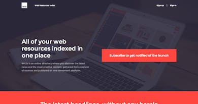 Web Resources Index Thumbnail Preview