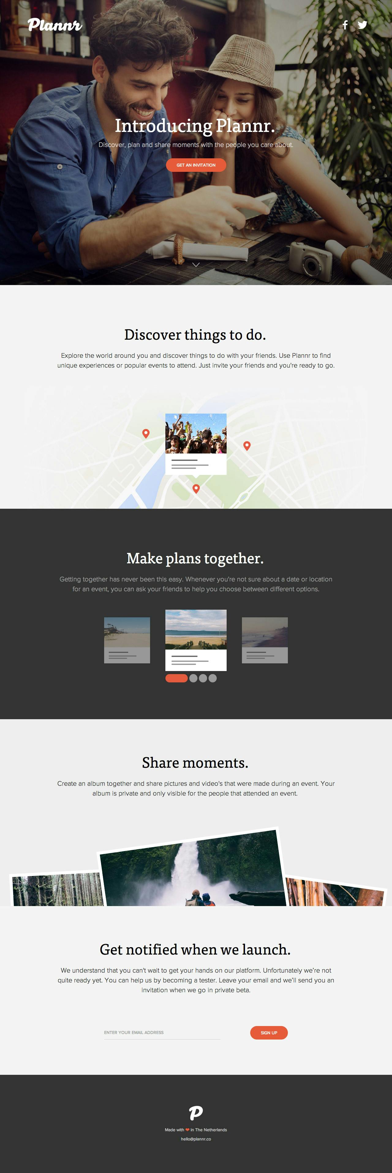 Plannr Website Screenshot