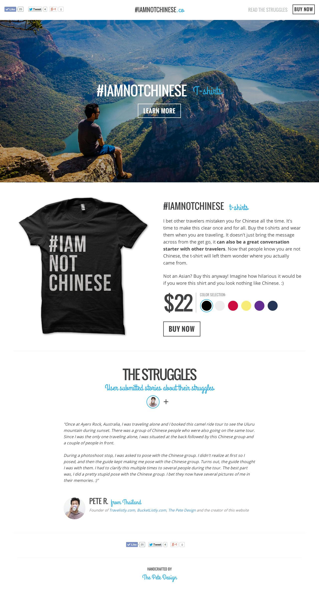 #IAmNotChinese Website Screenshot