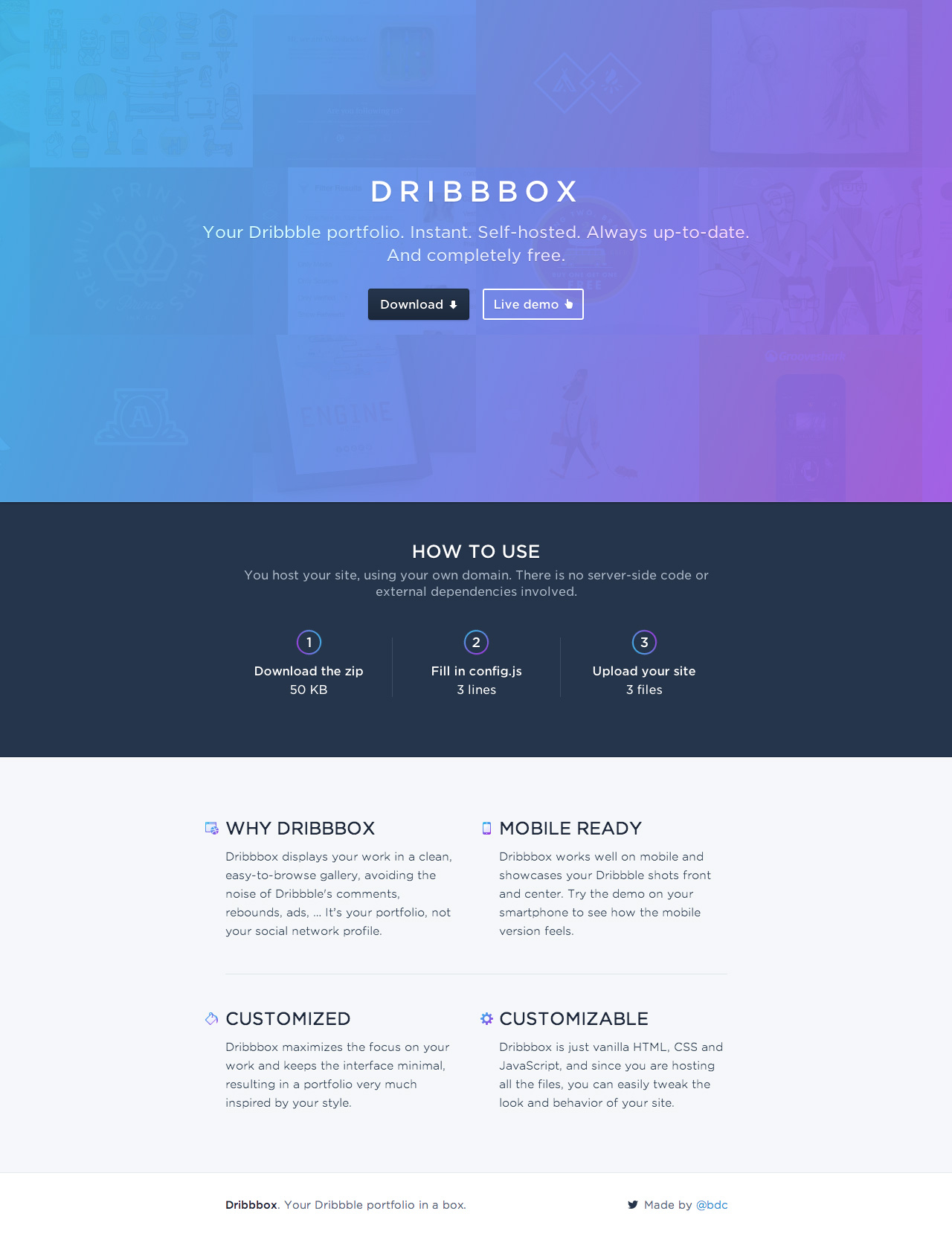 Dribbbox Website Screenshot