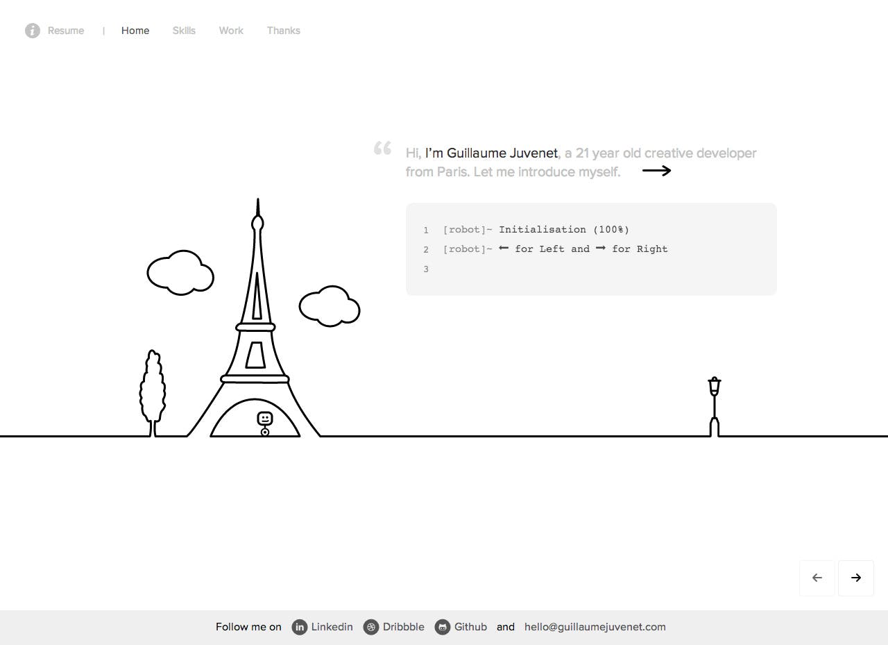 Guillaume Juvenet Website Screenshot