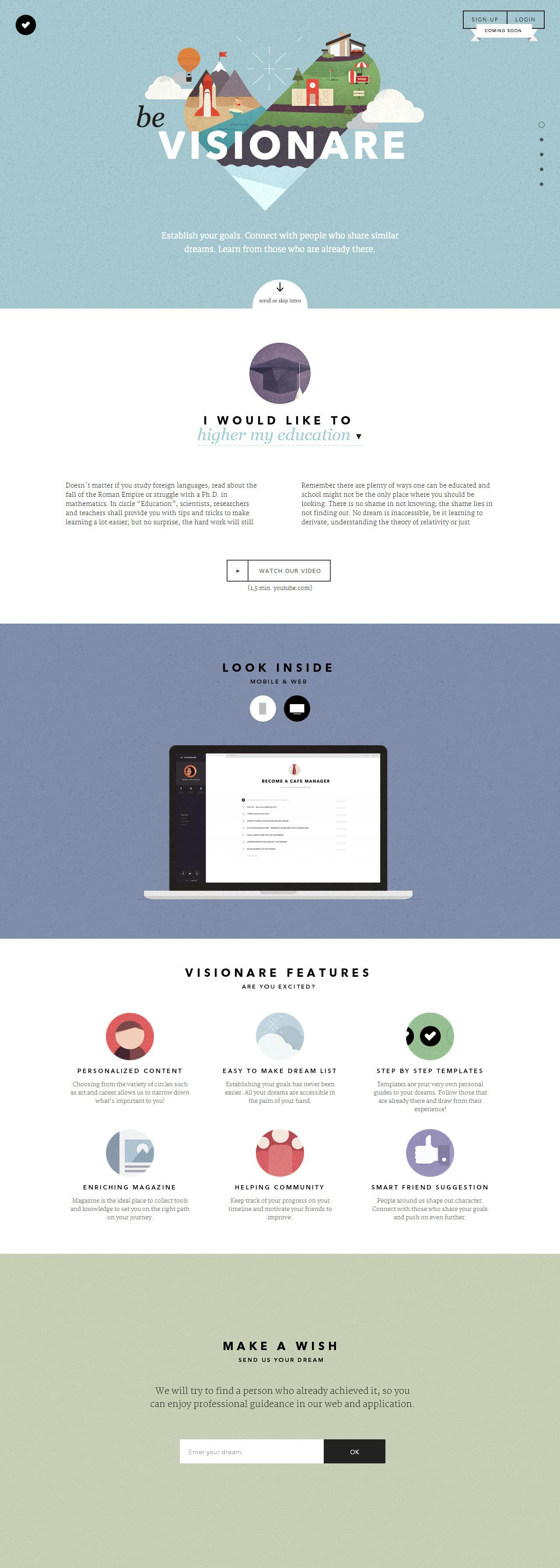 Visionare Website Screenshot