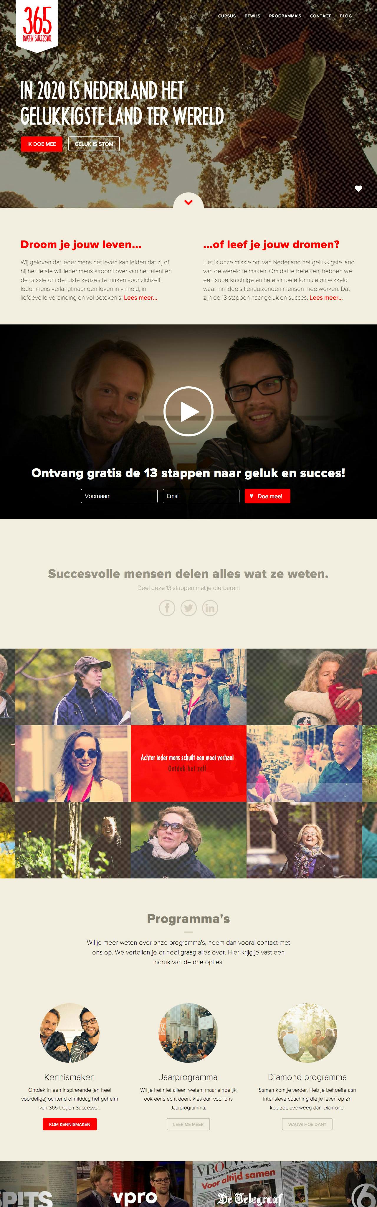 365 Dagen Succesvol Website Screenshot