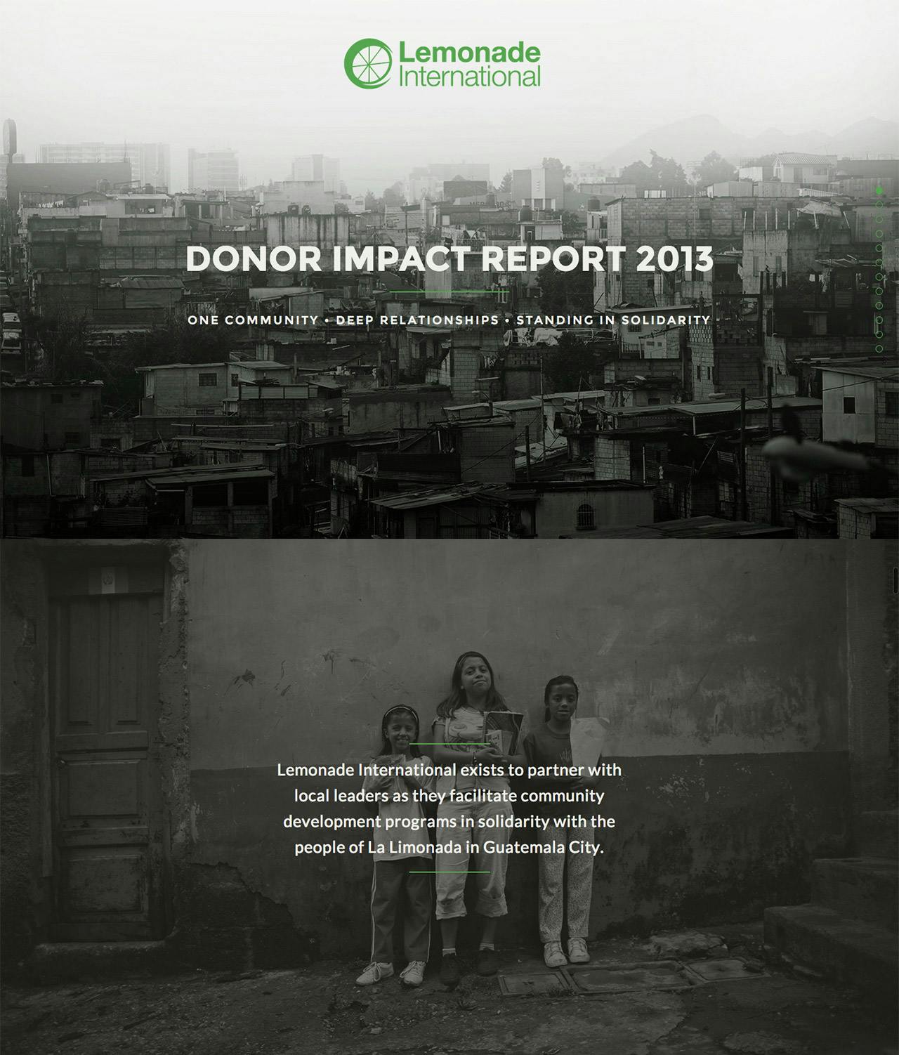 Lemonade International – Annual Report 2013 Website Screenshot